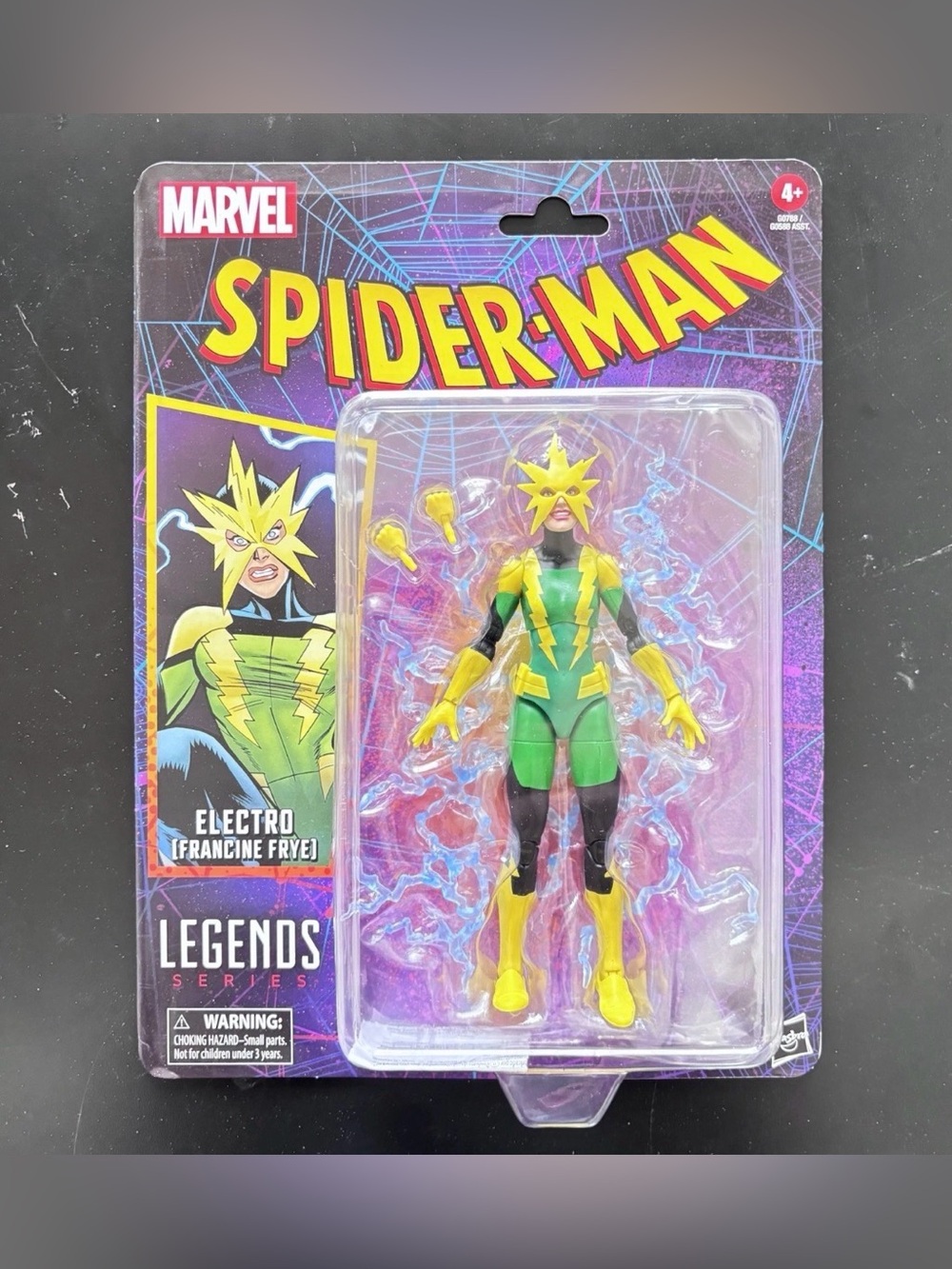 Marvel Legends Electro Francine Frye Retro Card Spider-Man Hasbro Figure